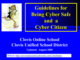 Being a Cyber Citizen - clovisonlineschool
