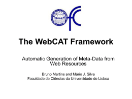 The WebCAT Framework