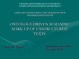 cmpe 588 engineering the semantic web information system