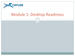 Desktop Readiness