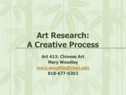 Art Research: A Creative Process