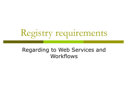Registry requirements