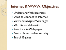 Internet Explorer 7 - Academic Web Pages