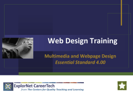 Web Design Training by ExplorNet