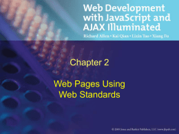 Web pages Using web standards
