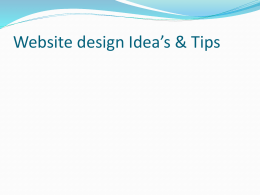 to view website design Tip`s ppt