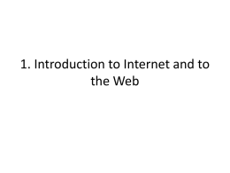 1 Intro to Internet & Web