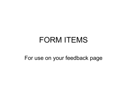 form items - Teach ICT