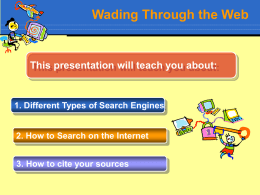 Navigating the web presentation