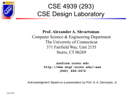 cse4939-09a - University of Connecticut