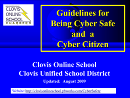 Being a Cyber Citizen - clovisonlineschool