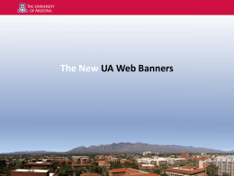 UA Web Banners - University of Arizona