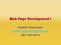 Web Page Development I