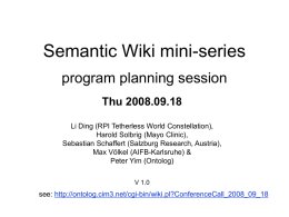 Semantic-Wiki-miniseries_planning - Ontolog