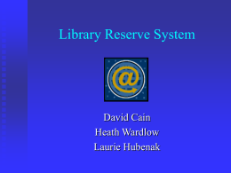 Library Reserve System