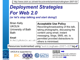 Deployment Strategies For Web 2.0