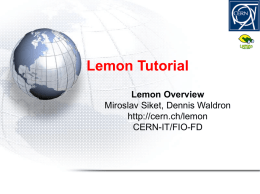 lemon_tutorial_introduction - Indico