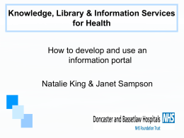 Doncaster Library & Information Services for Health