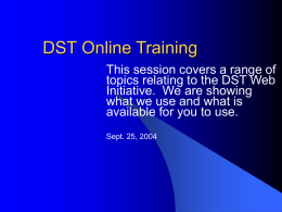 Online Training PowerPoint - Johnstone DS`s Real