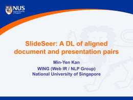 PowerPoint Presentation - SlideSeer: A DL of aligned document and