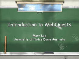 PowerPoint on WebQuests