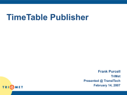 TimeTable Publisher -