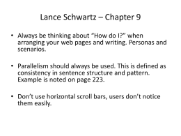 Lance Schwartz – Chapter 9 - Lance Schwartz