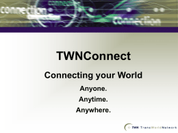 Permanent toll-free TWNConnect phone
