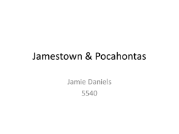 Jamestown & Pocahontas