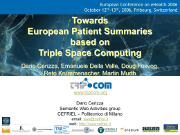 Towards European Patient Summaries based on Triple Space