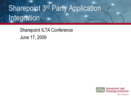 Sharepoint 3rd Party Application Integration