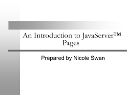 An Introduction to JavaServer™ Pages