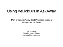 Using del.icio.us in AskAway