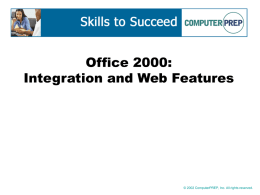 You can import data from other Office 2000 applications by