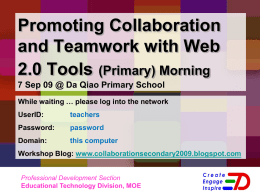 Promoting collaboration and teamwork pri Session 1 Da Qiao 1