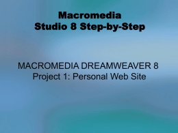Dreamweaver Homework Project 1