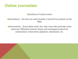 Online journalism