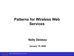 Ideas for Patterns for wireless web services
