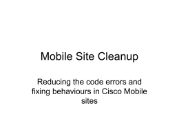 Mobile Site Cleanup
