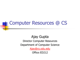 Computer Resources @ CS