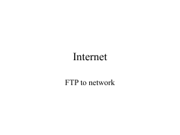 FTP to Network