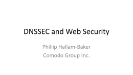 DNSSEC and Web Security