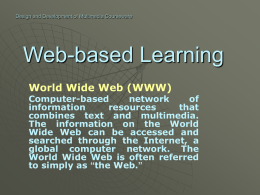 Lesson on Webbased Learning