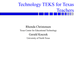 Technology TEKS for Texas Teachers - Courseweb