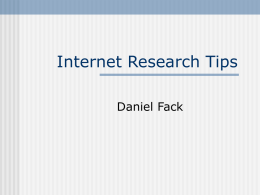 Internet Research Tips - Cal State LA