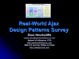 Real-World Ajax Design Patterns Survey - SYS