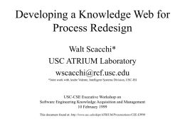 Developing a Knowledge Web for Process Redesign