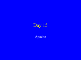 Apache - Training
