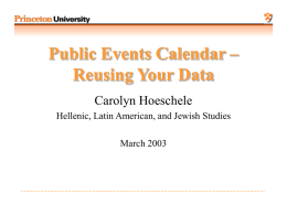 Public Events Calendar