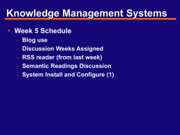 Knowledge Management Infrastructures